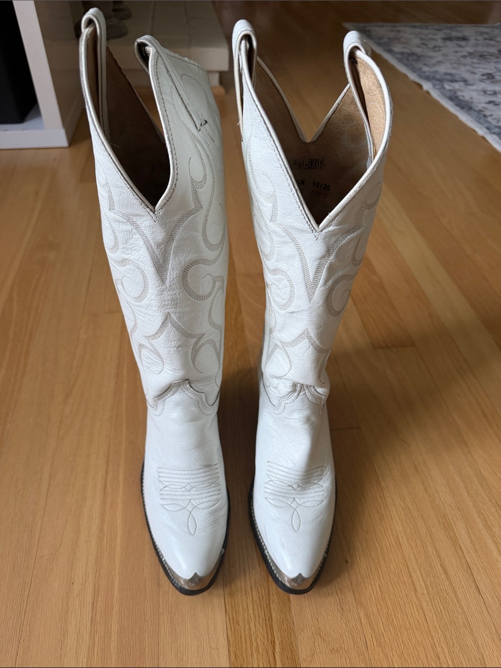 Abilene Boot Co. White Embroidered Western Knee Boots
